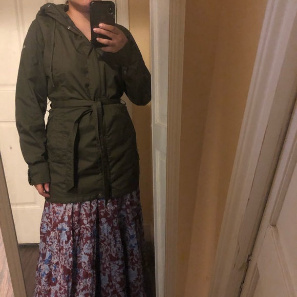 Columbia belted rain jacket coat sz XS